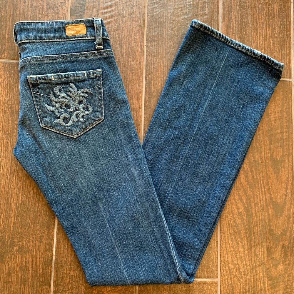 Paige Laurel Canyon Slim Bootcut Pocket Embroidery